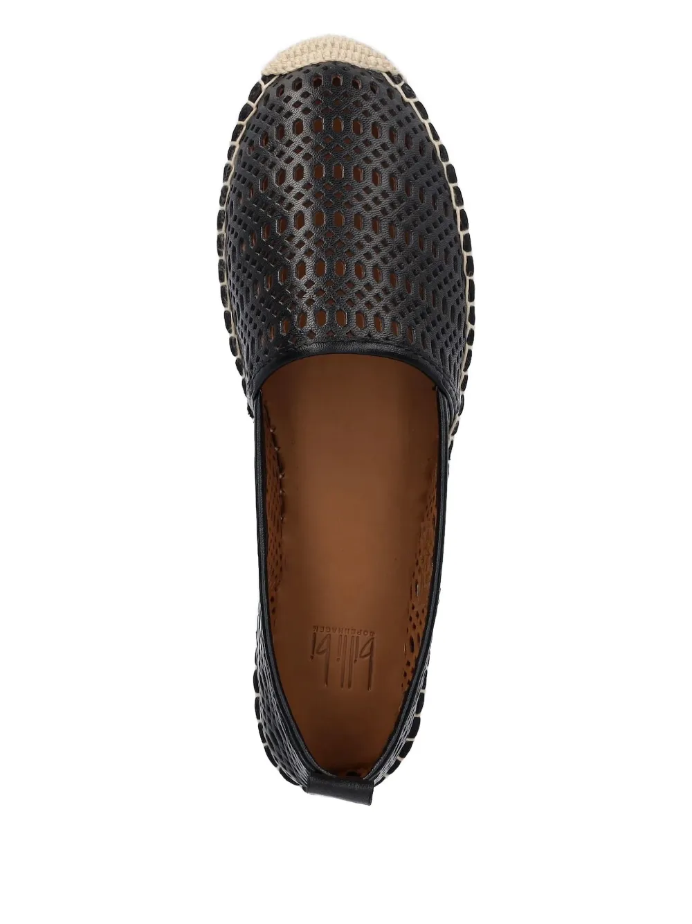 Billi Bi Perforated-leather Espadrilles In Black