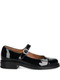 BILLI BI buckle-embellished patent ballet flats - Black