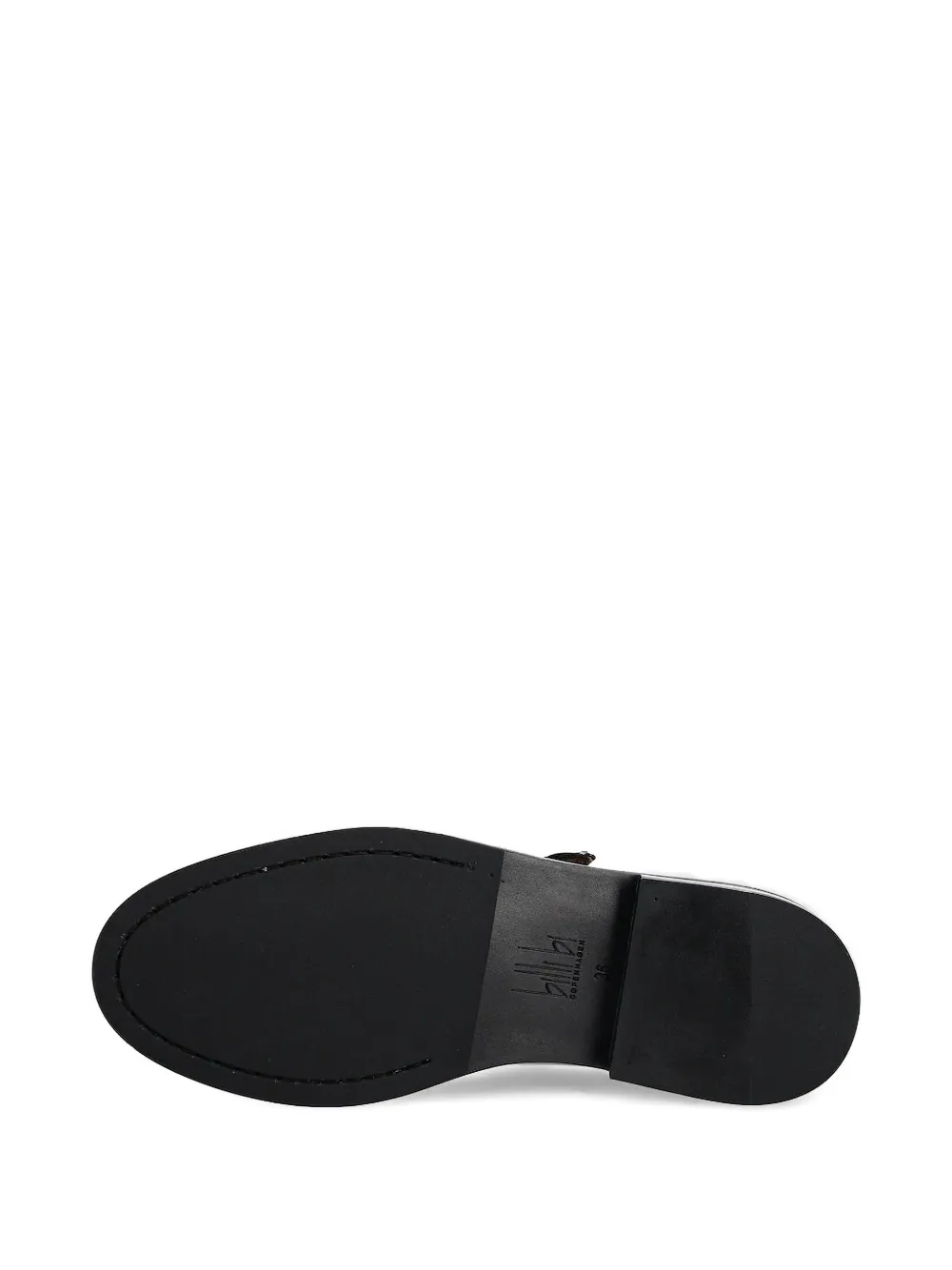 Billi Bi Buckle-embellished Patent Ballet Flats In Black