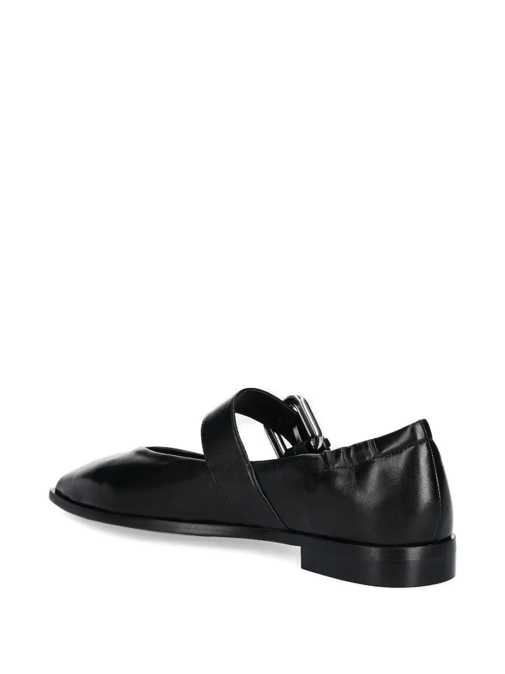 Billi Bi Pointed-toe Buckle Flat Pumps In Black
