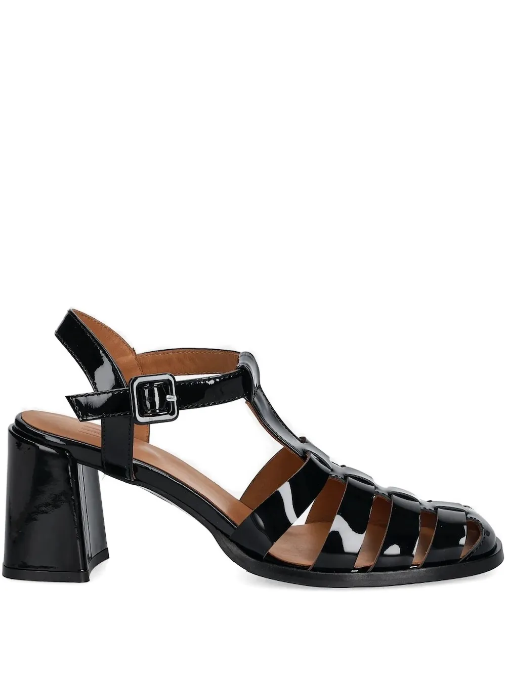 Billi Bi A8343 Block-heel Caged Sandals In Black