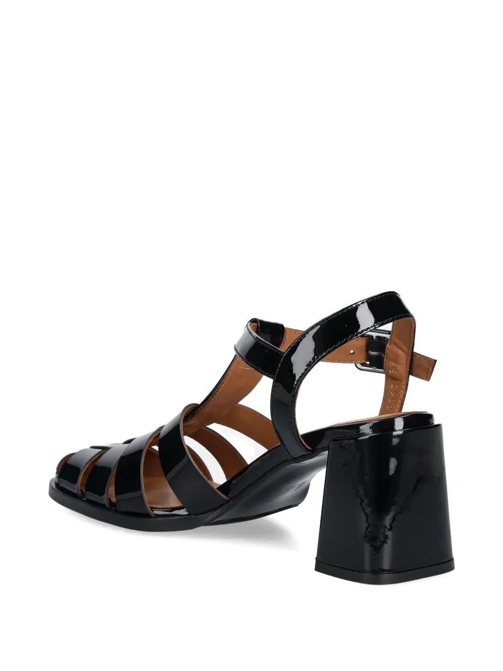 Billi Bi A8343 Block-heel Caged Sandals In Black