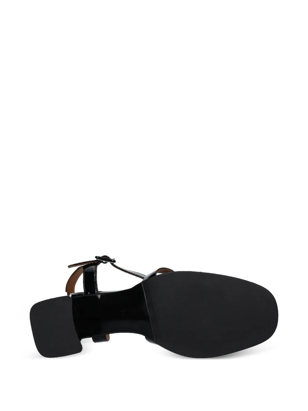 BILLI BI A8343 gekooide sandalen met blokhak Zwart