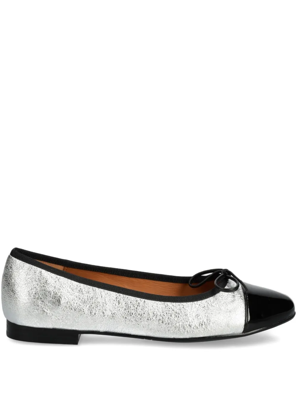 BILLI BI Metallic ballerina's met strik Zilver