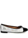 BILLI BI metallic bow ballet flats - Silver