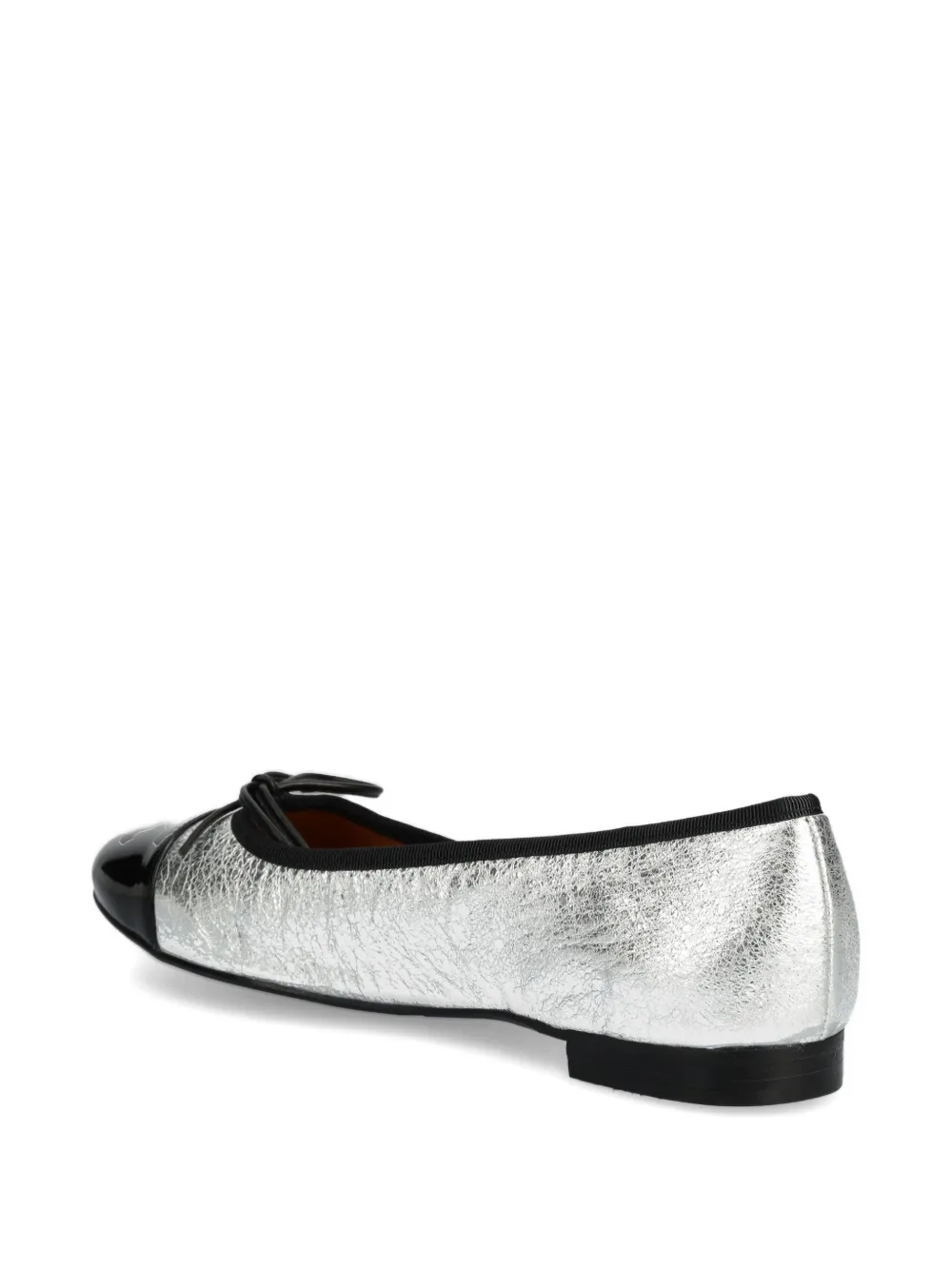 BILLI BI Metallic ballerina's met strik Zilver