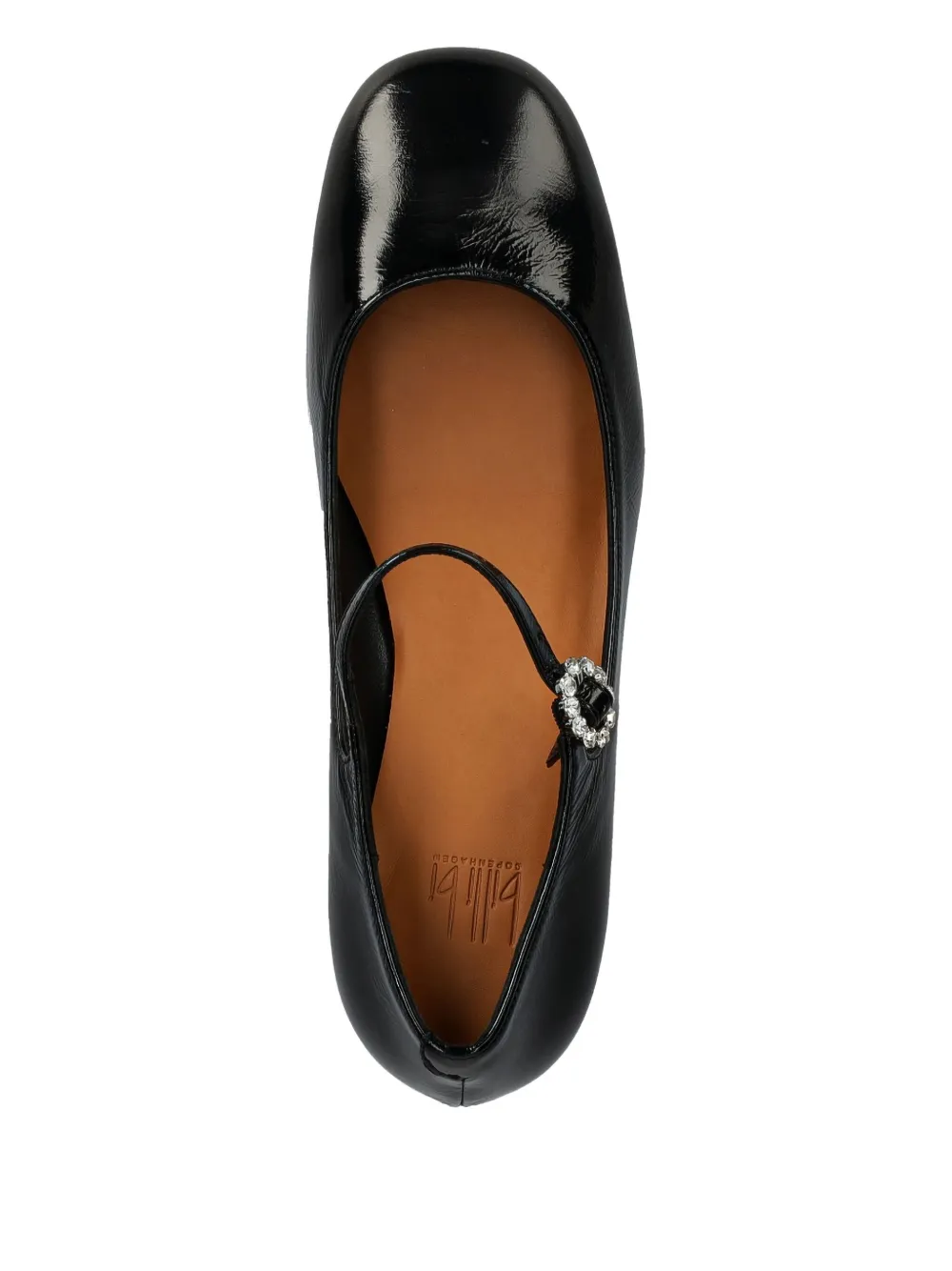 BILLI BI 45mm jewel-buckle block-heel pumps Black