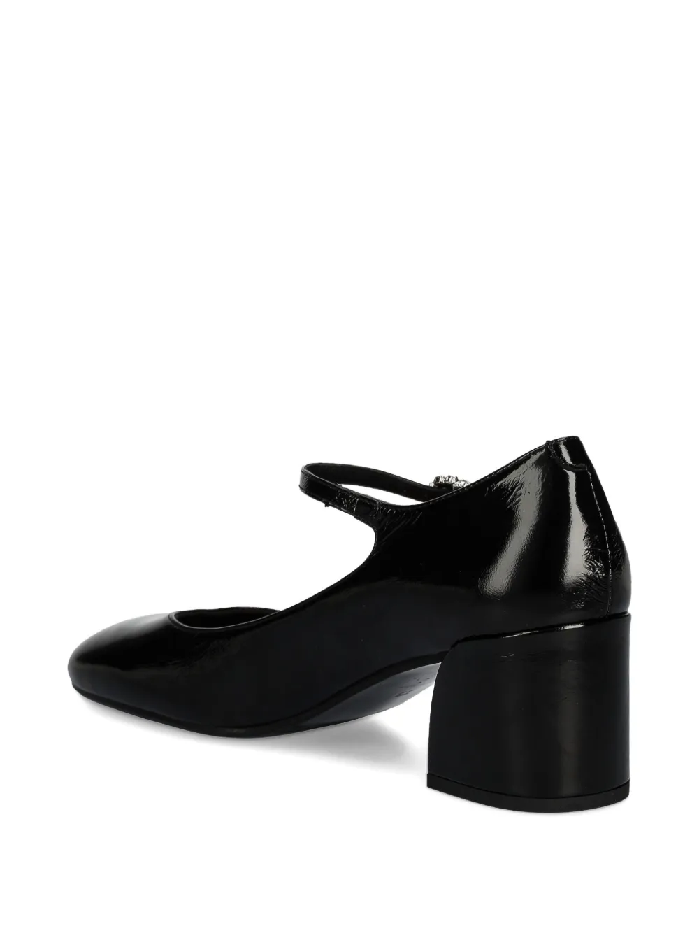 BILLI BI 45mm jewel-buckle block-heel pumps Black