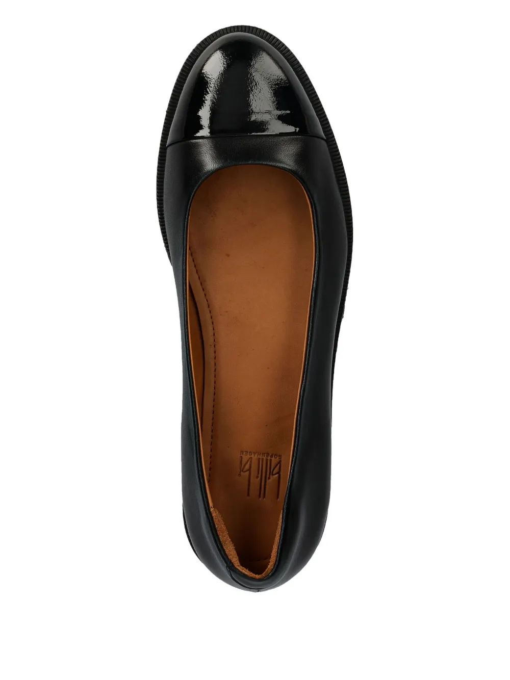 BILLI BI Slip-on pumps met lakleren neus Zwart