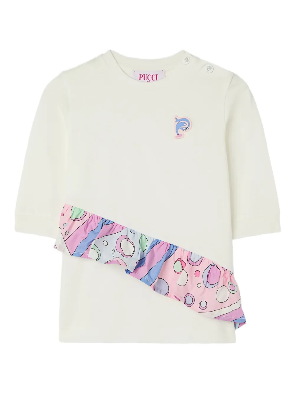 PUCCI Junior Fontane-print jersey dress | White | Image 1
