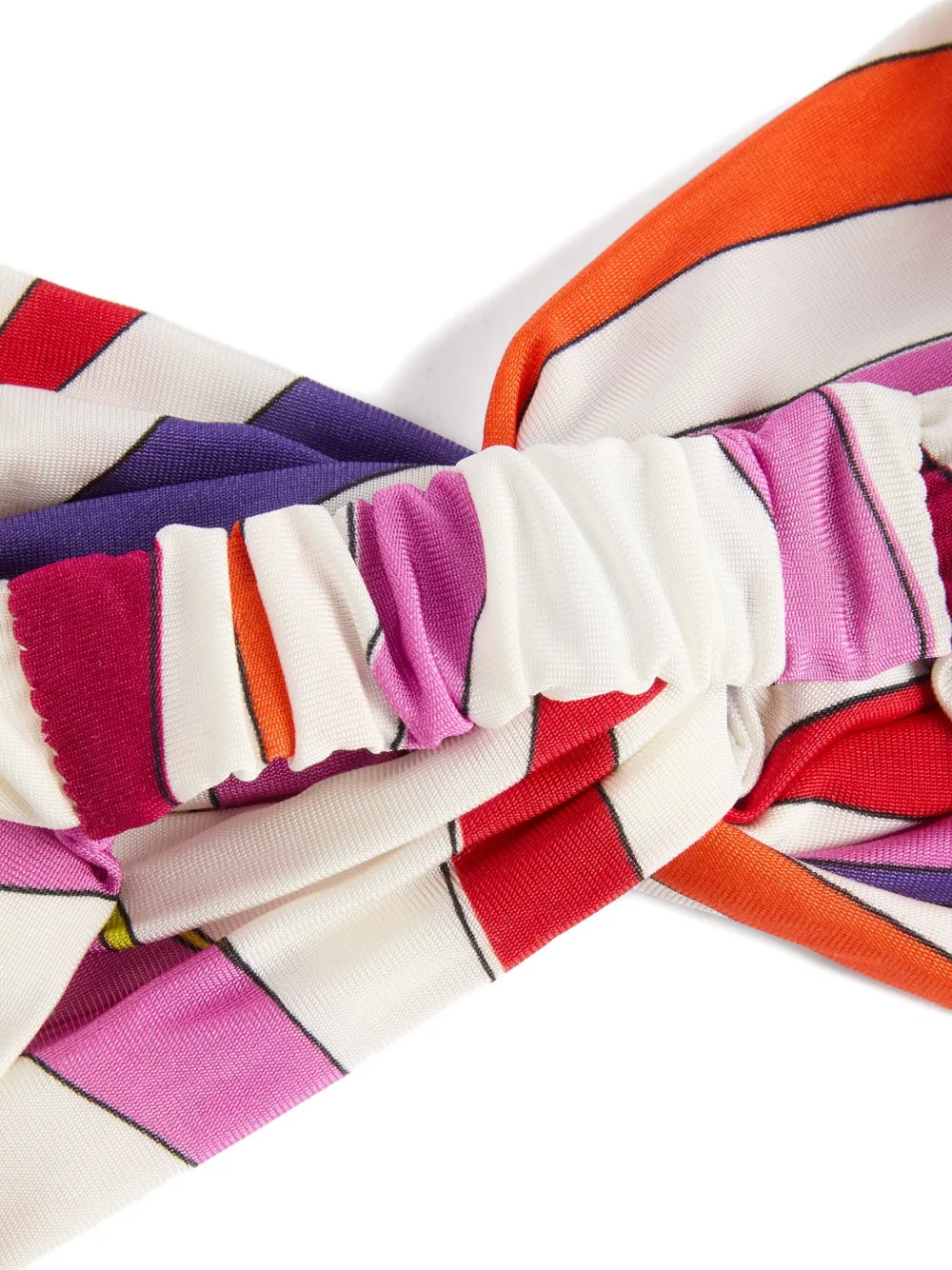 PUCCI Junior Geknoopte haarband met Iride-print Beige