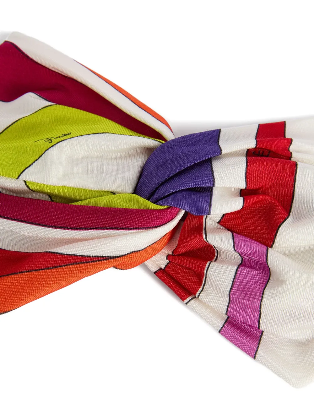 PUCCI Junior Geknoopte haarband met Iride-print Beige