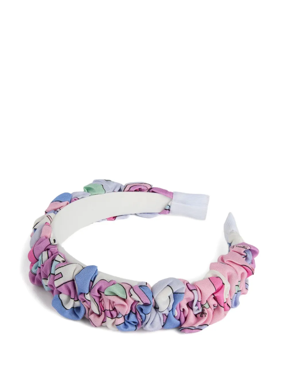 PUCCI Junior Haarband met ruches en Fontane-print Roze