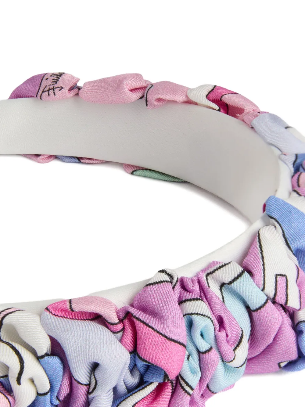 PUCCI Junior Haarband met ruches en Fontane-print Roze