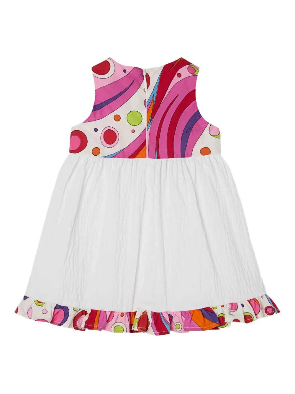 PUCCI Junior Jurk met ruches en Fontane-print Roze