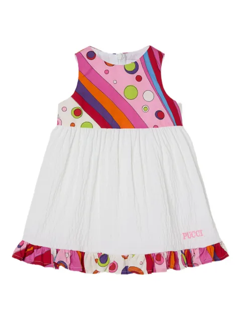 PUCCI Junior Fontane-print ruffled dress