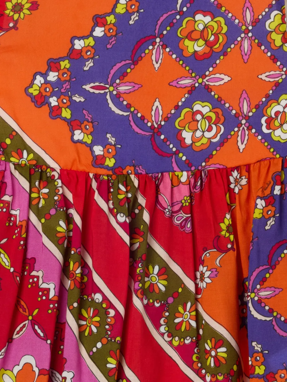PUCCI Junior Mouwloze jurk met print Rood