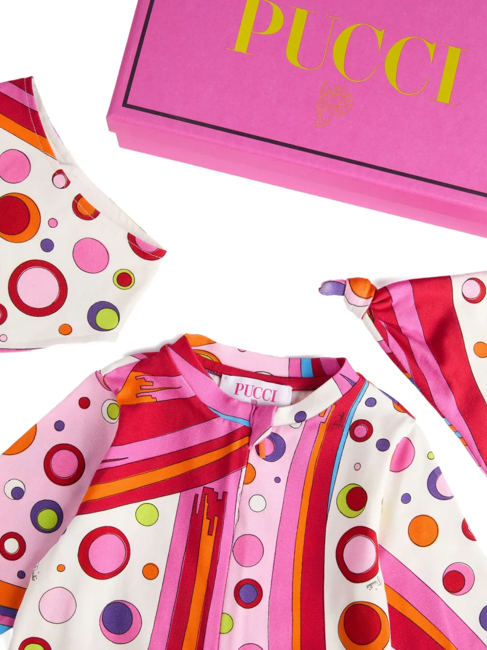 PUCCI Junior Romper met Fontane-print Roze