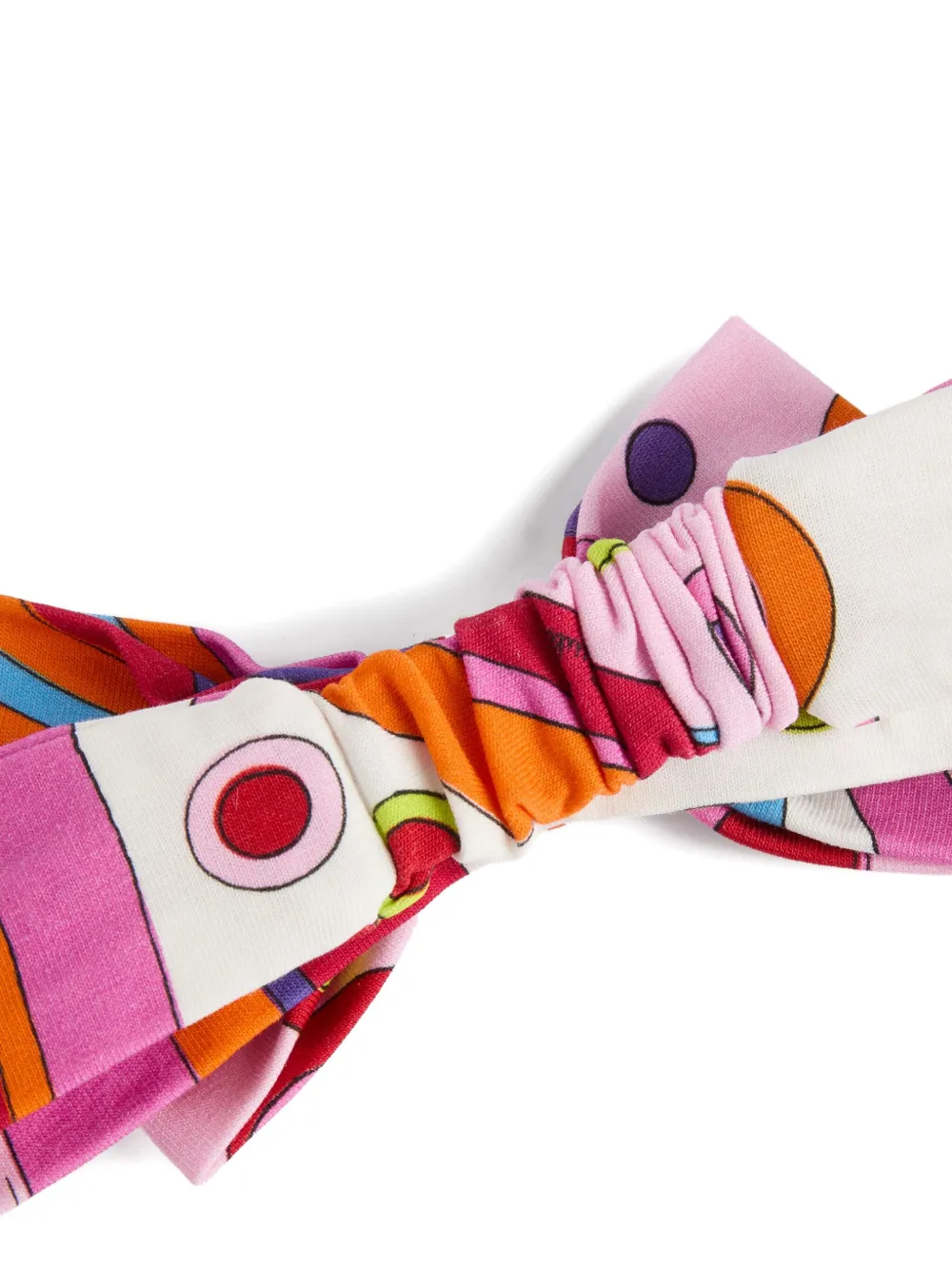 PUCCI Junior Haarband met strik en Iride-print Roze