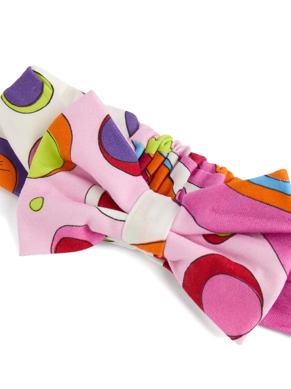 PUCCI Junior Haarband met strik en Iride-print Roze