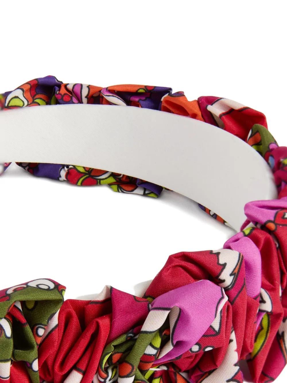 PUCCI Junior Gesmockte haarband met Festa-print Rood