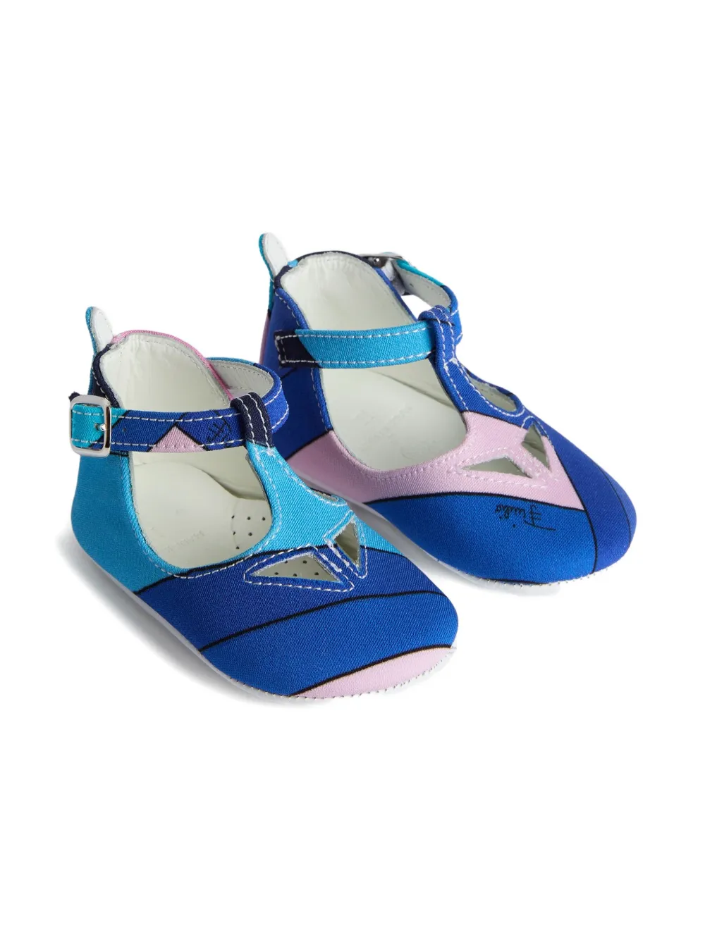 PUCCI Junior Iride-print ballet flats | Blue | Image 1