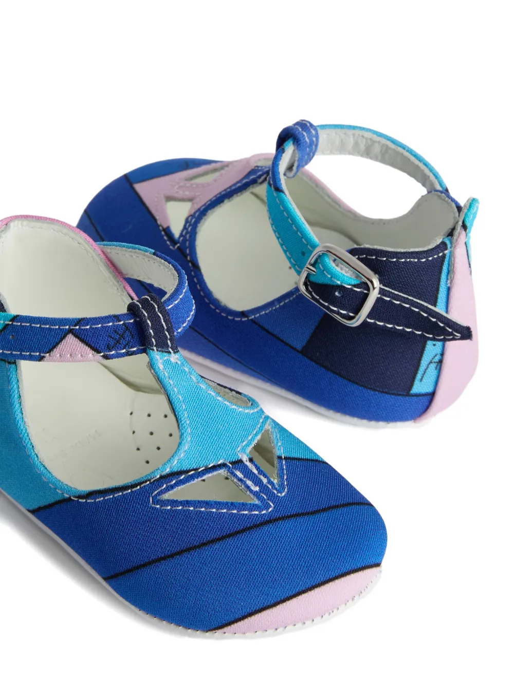 PUCCI Junior Iride-print ballet flats Blue