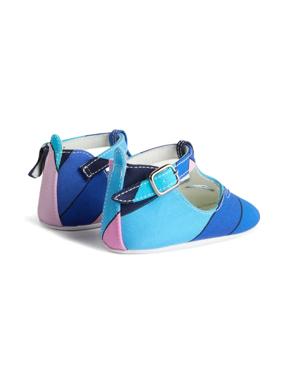 PUCCI Junior Iride-print ballet flats Blue