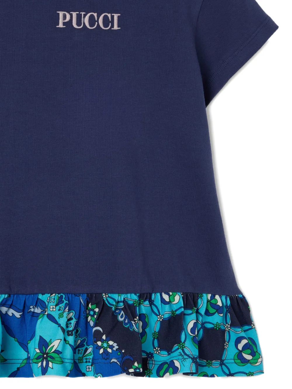 PUCCI Junior Jurk met Festa-print Blauw
