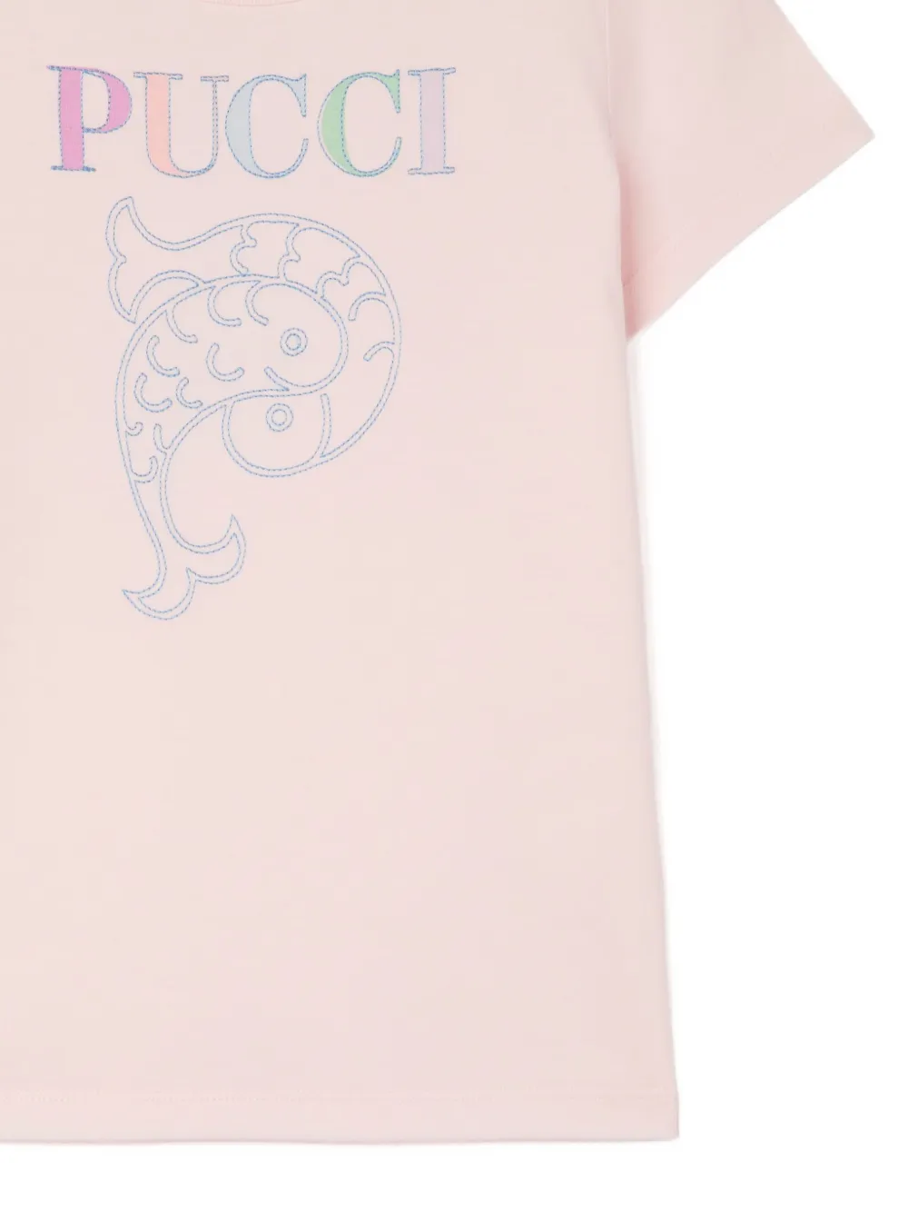 PUCCI Junior T-shirt met geborduurd logo Roze