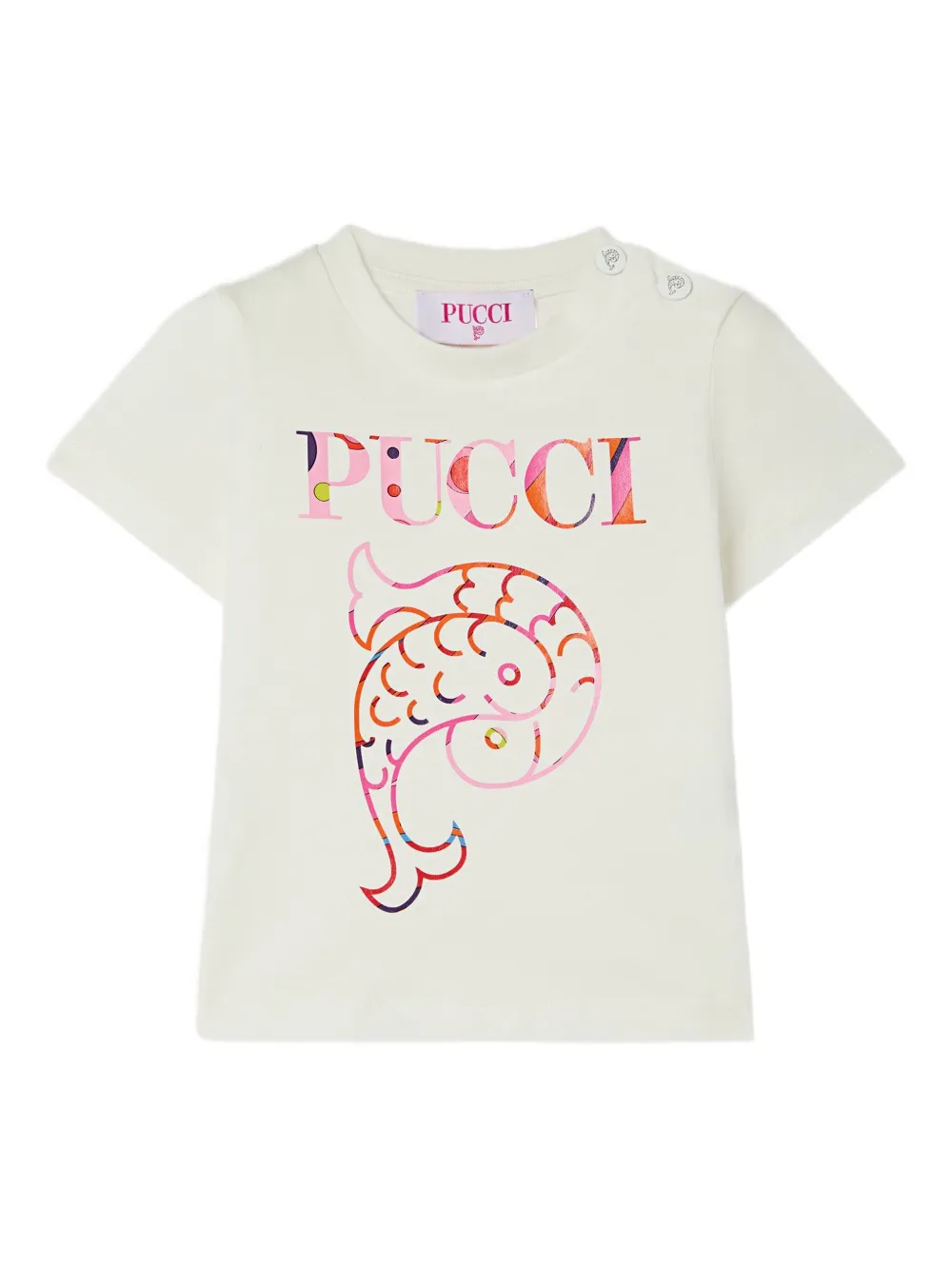 PUCCI Junior graphic-print short-sleeve T-shirt - ニュートラル PUCCI Junior graphic-print short-sleeve T-shirt - ニュートラル
