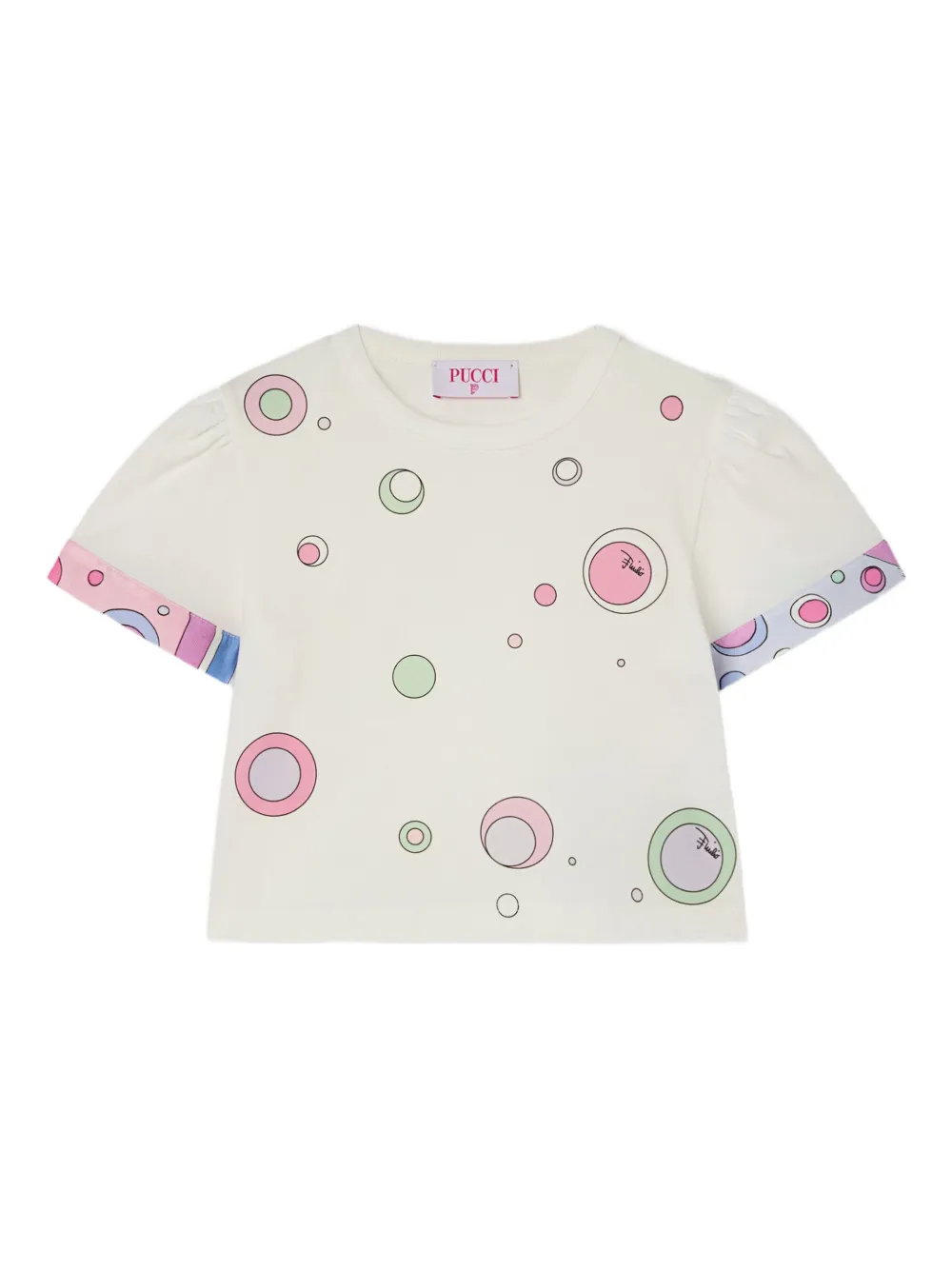 PUCCI Junior Fontane printed graphic T-shirt | White | Image 1