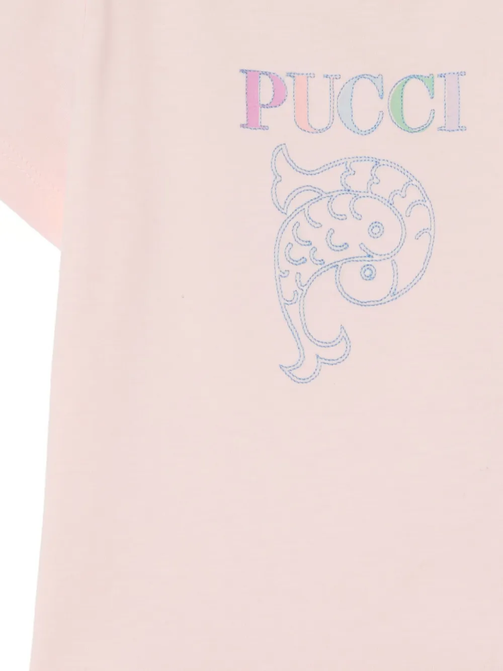 PUCCI Junior T-shirt verfraaid met logo Roze
