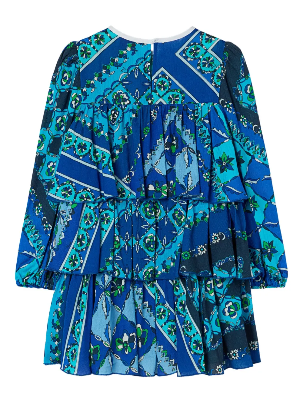 PUCCI Junior Gelaagde Festa jurk met print Blauw