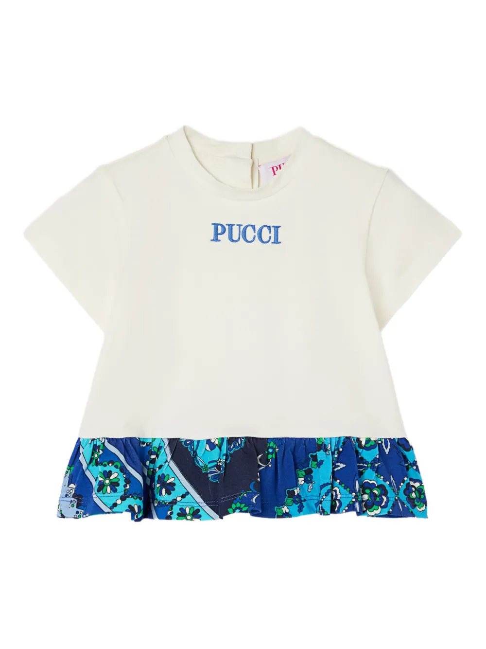 PUCCI Junior graphic-print ruffled T-shirt | White | Image 1
