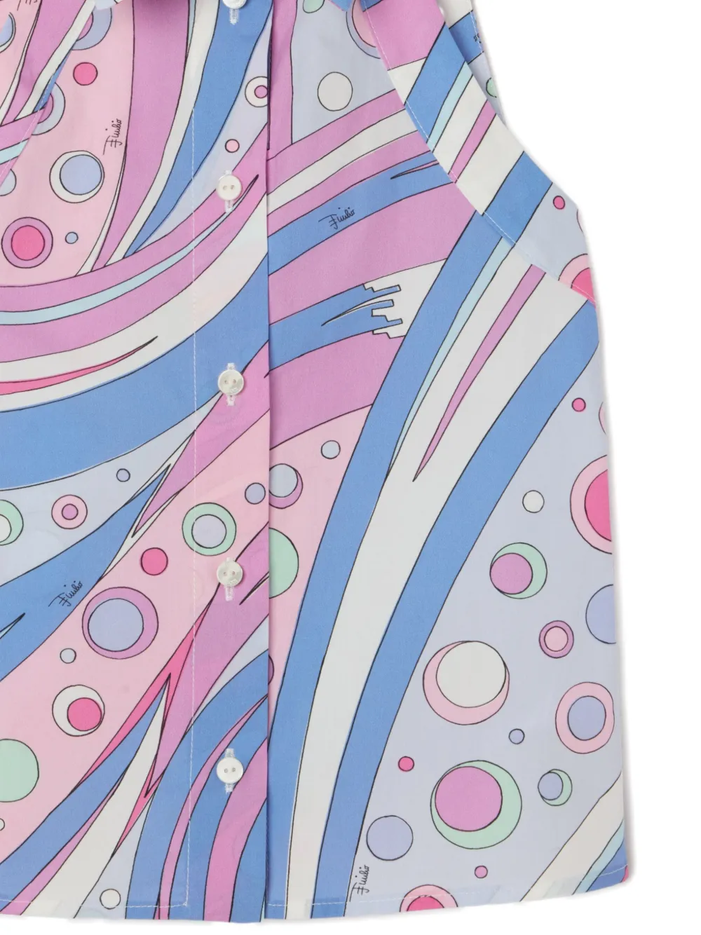PUCCI Junior Mouwloos shirt met Fontane-patroon Roze