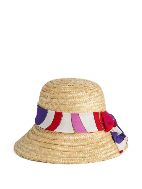 PUCCI Junior ribbon straw hat