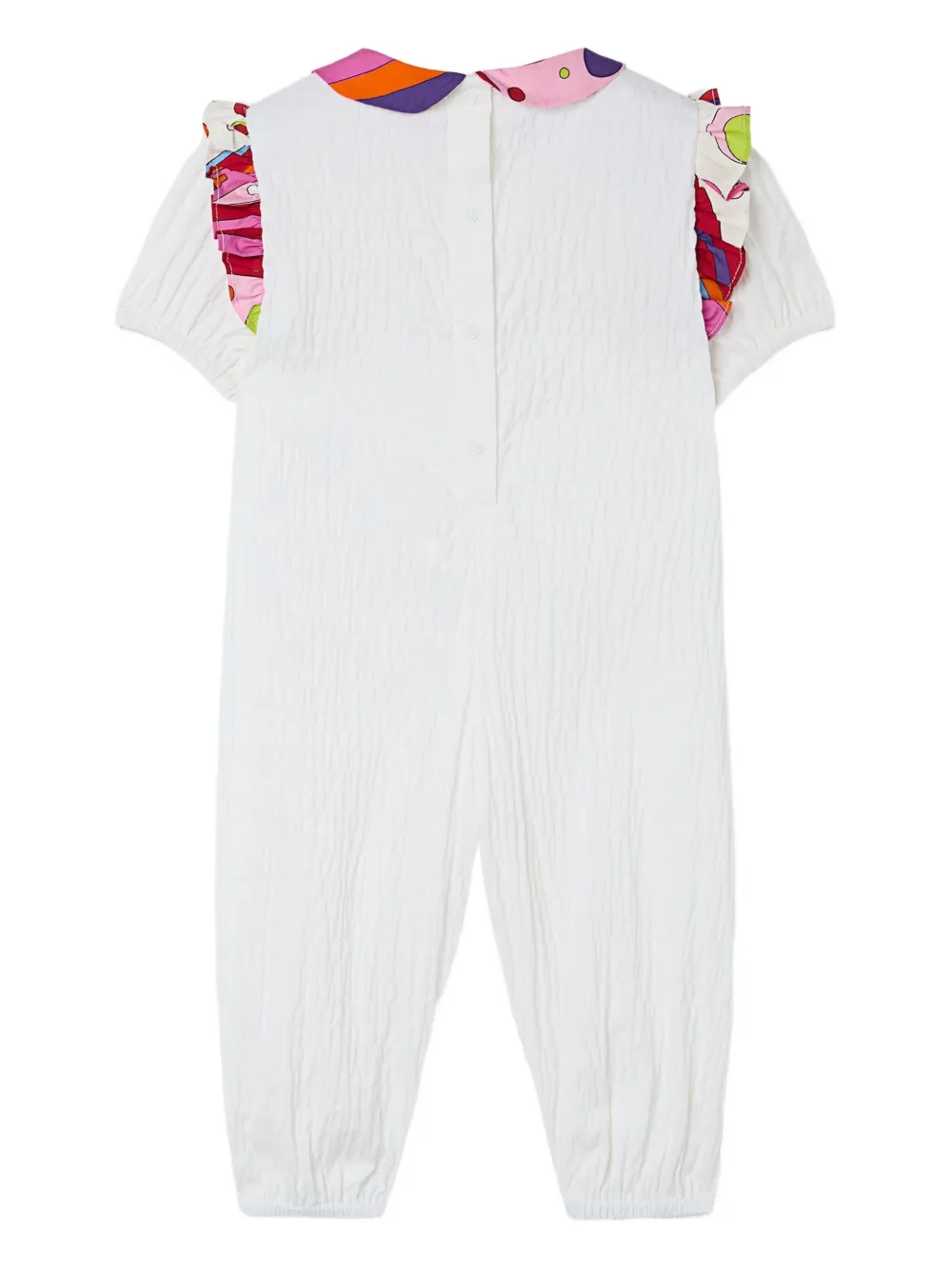 PUCCI Junior round collar rompers | White | Image 1