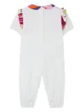 PUCCI Junior round collar rompers - White
