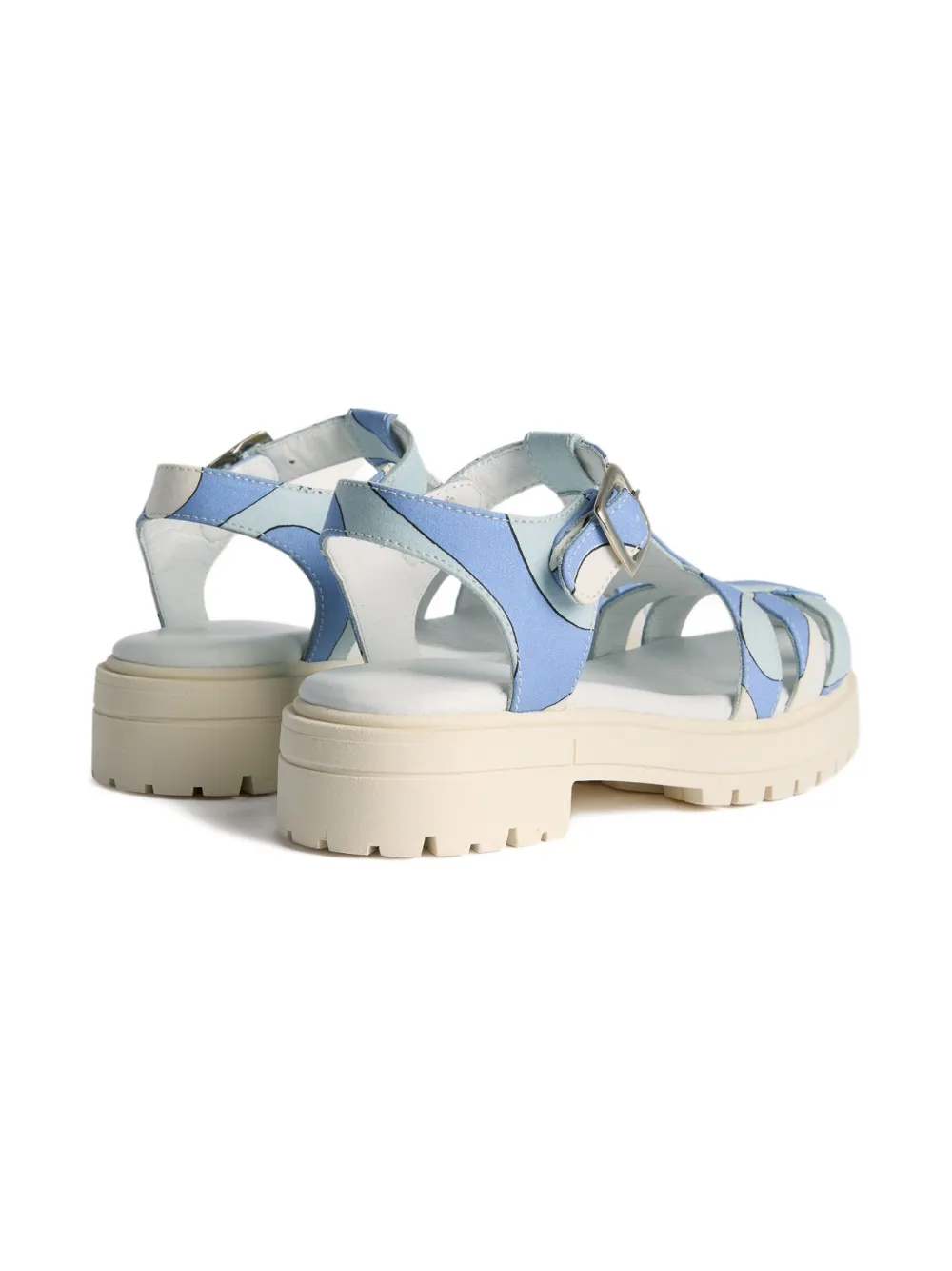 PUCCI Junior Leocorno-print strappy platform sandals 1CE