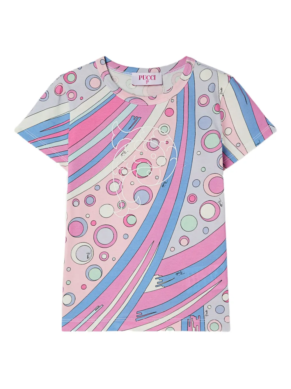PUCCI Junior Fontane graphic-print T-shirt | Pink | Image 1