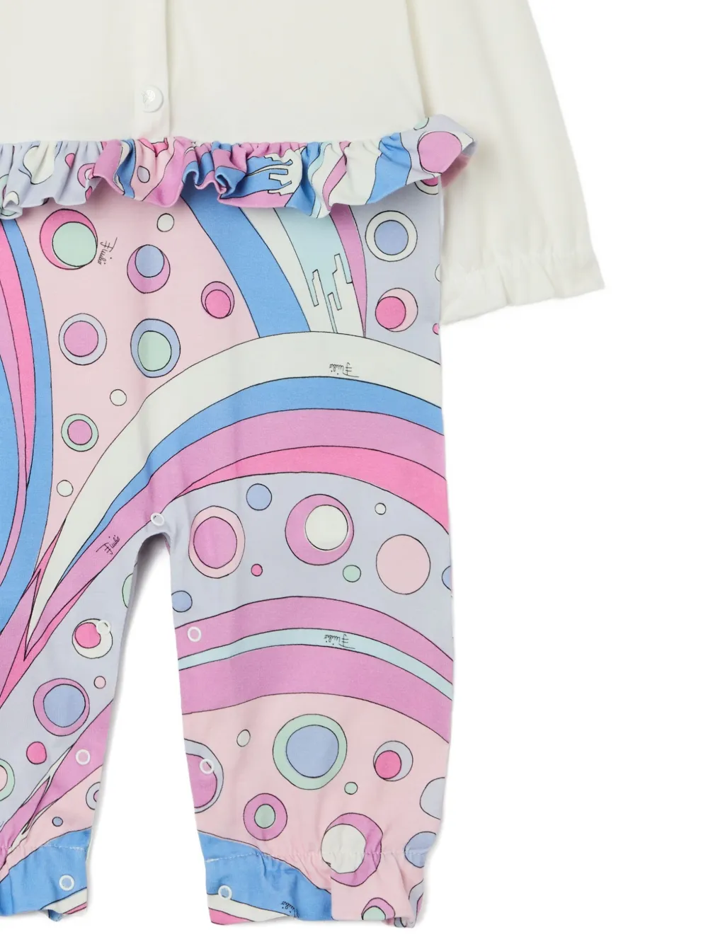 PUCCI Junior Romper set met ruches Wit