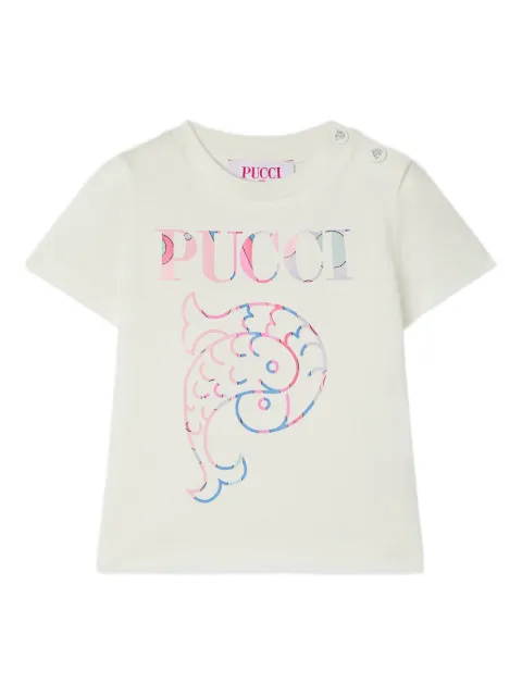 PUCCI Junior fish-print T-shirt