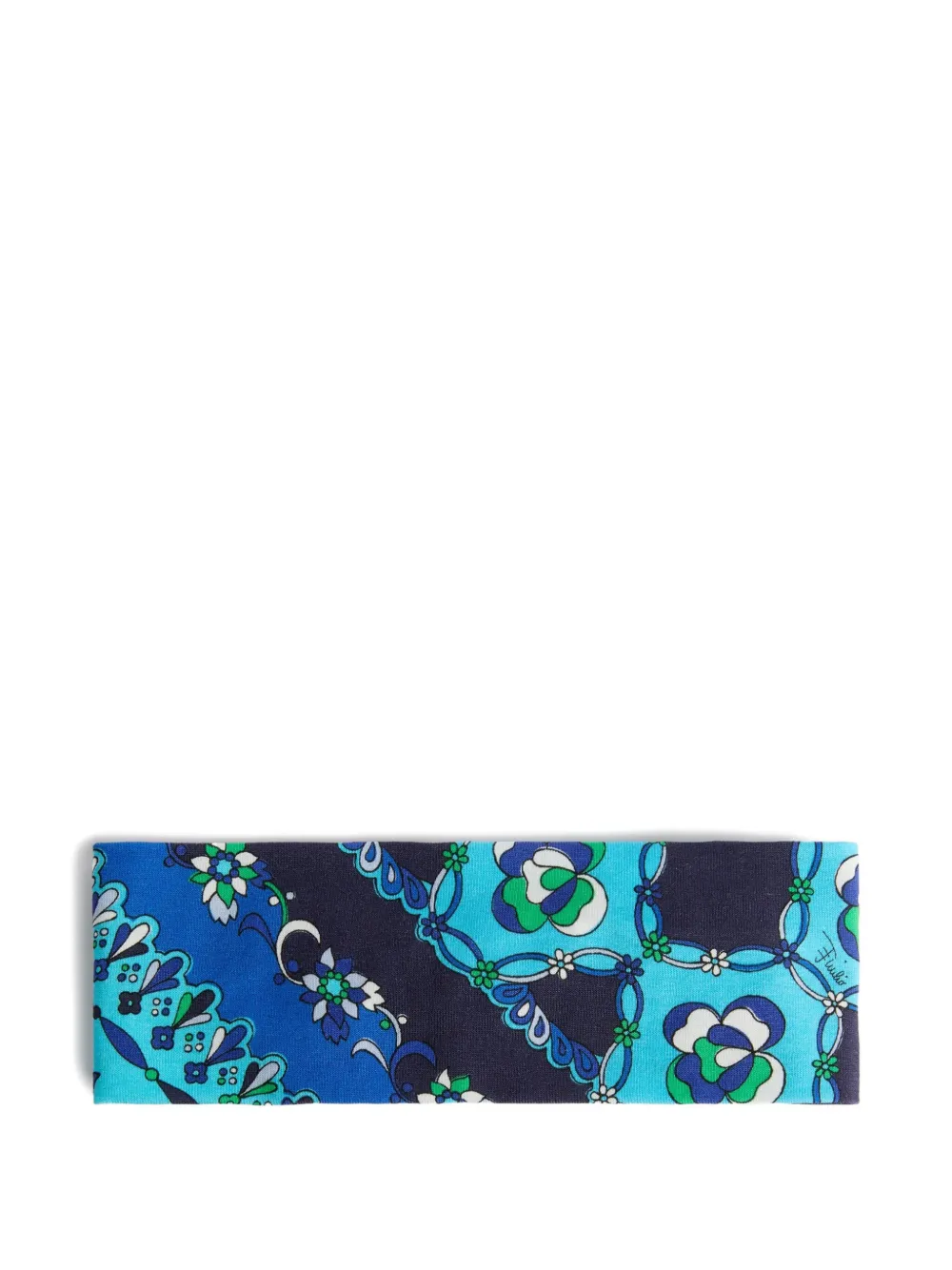 PUCCI Junior Festa print hairband Blauw