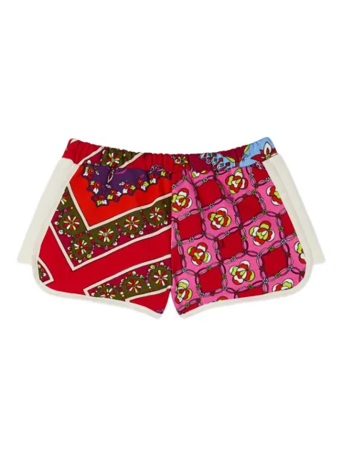 PUCCI Junior Festa-print patchwork shorts