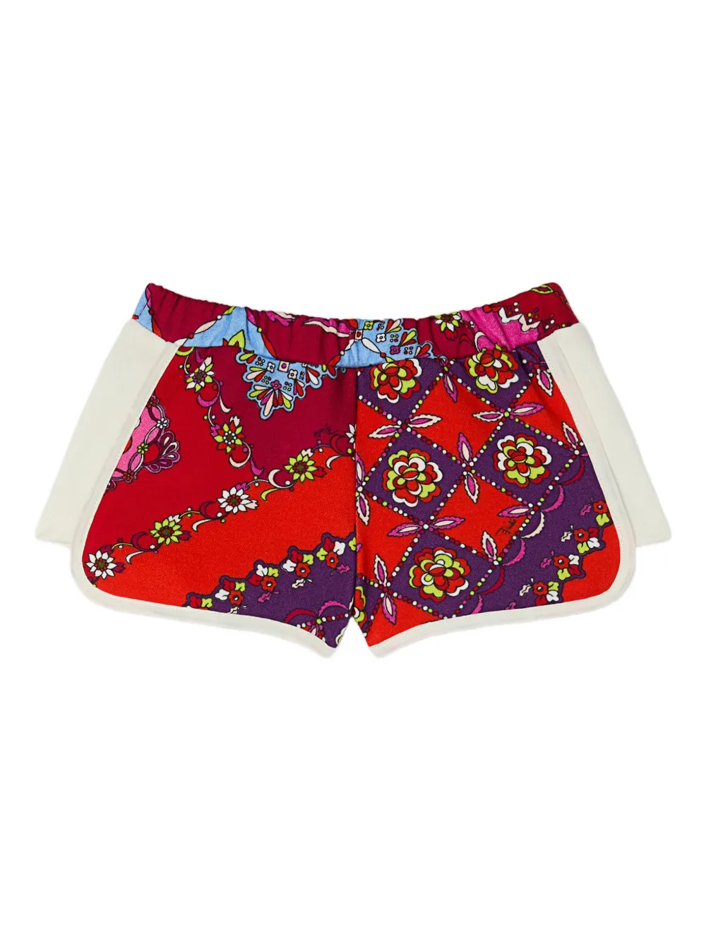 PUCCI Junior Shorts met patchwork en print Rood