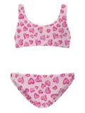 MC2 Saint Barth Kids heart-print bikini set - Pink