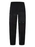 By Walid patchwork elasticated-waist straight trousers - Black
