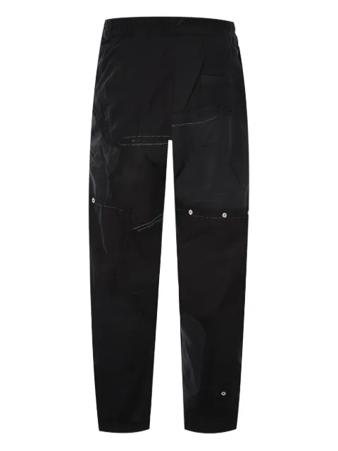 By Walid patchwork elasticated-waist straight trousers