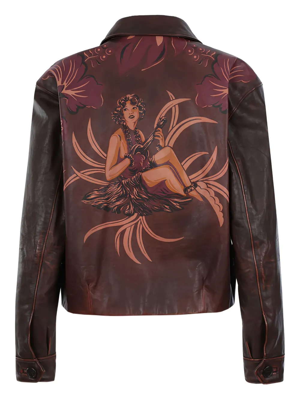 Prada printed leather jacket Bruin